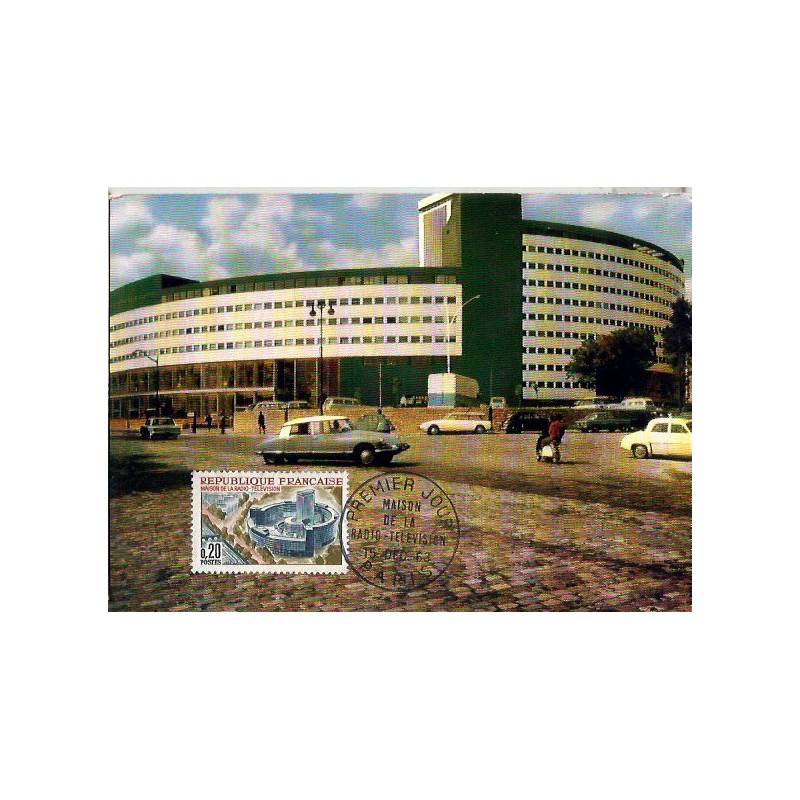 Francja 1963, Radio i telewizja. Karta maksimum