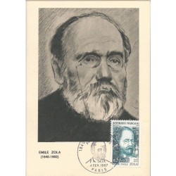 Francja 1967, Emil Zola, literatura. Karta maksimum