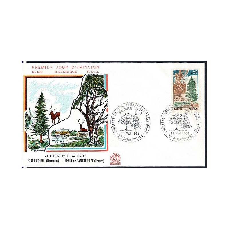 Francja 1968, Las, leśnictwo. FDC