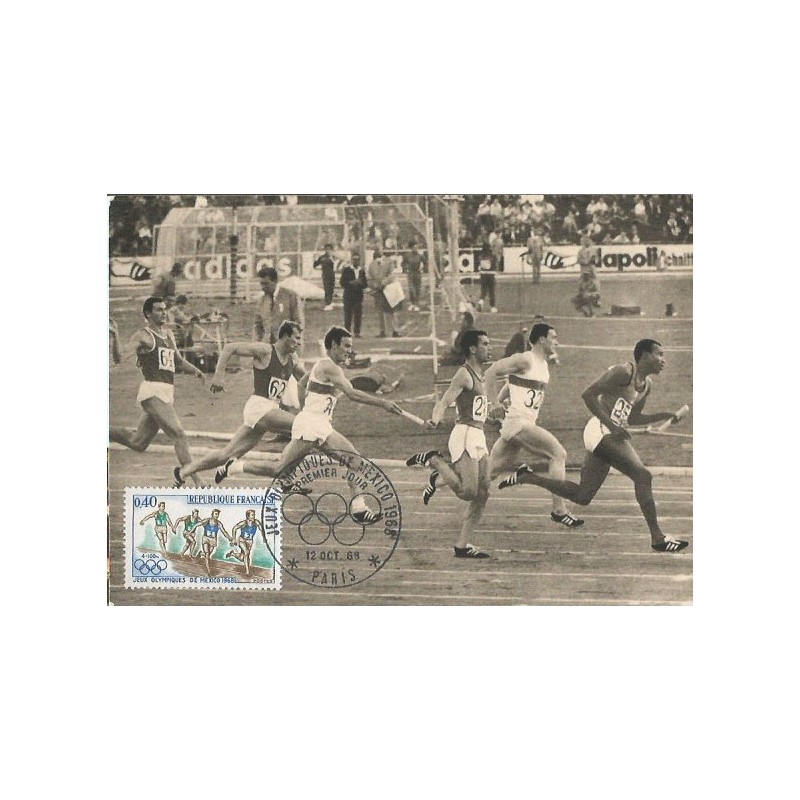 Francja 1968, Olimpiada letnia, igrzyska, Meksyk. Karta maksimum