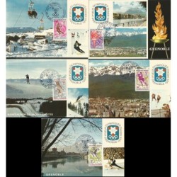 Francja 1968, Olimpiada zimowa, igrzyska, Grenoble. Karta maksimum