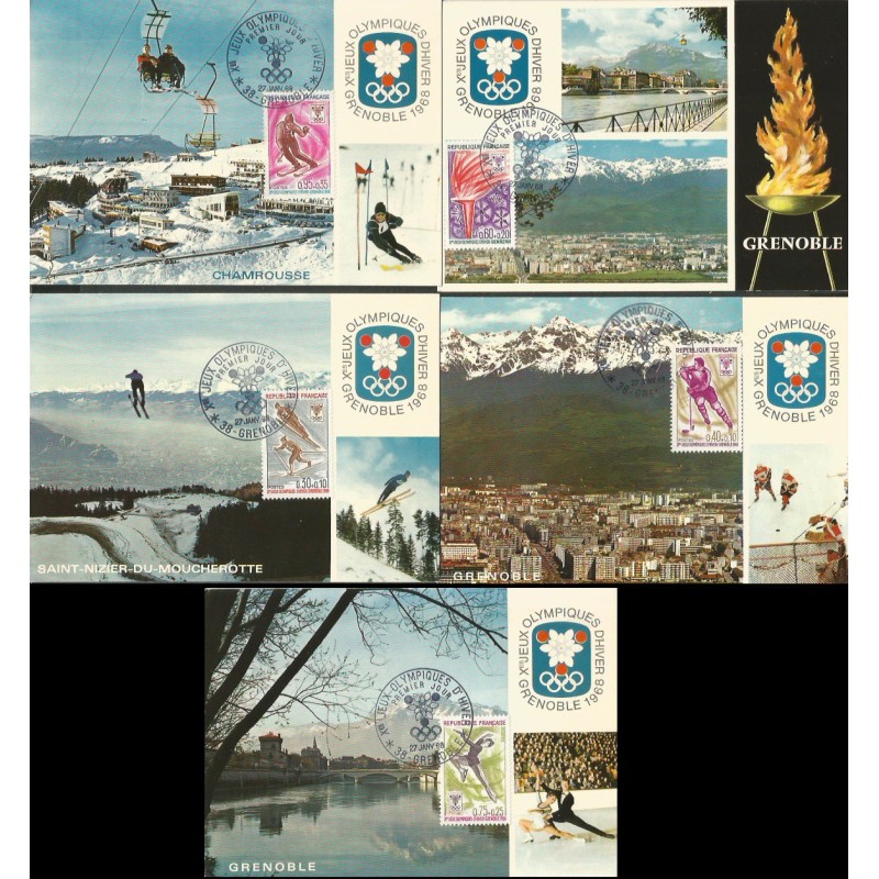 Francja 1968, Olimpiada zimowa, igrzyska, Grenoble. Karta maksimum