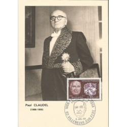 Francja 1968, P. Claudel, poezja. Karta maksimum
