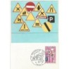 Francja 1968, Znaki drogowe, bezpieczeństwo. Karta maksimum