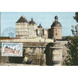 Francja 1969, Architektura, turystyka, zamek Hautefort. Karta maksimum
