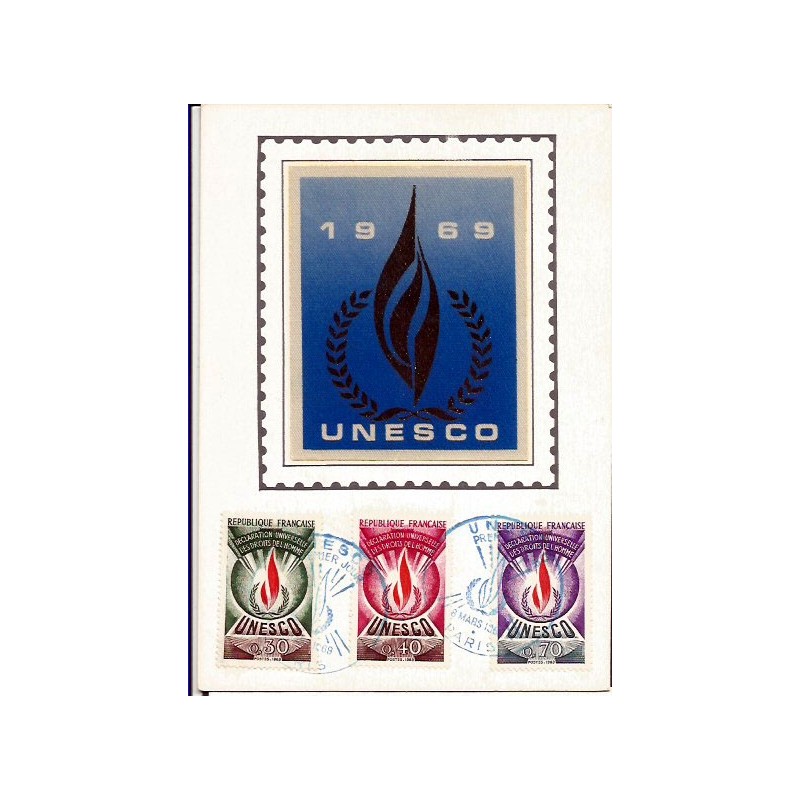 Francja 1969, UNESCO. Karta maksimum