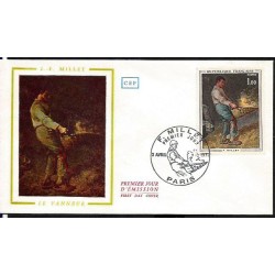 Francja 1971, Malarstwo, F. Millet. FDC