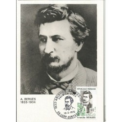 Francja 1972, A. Berges, inżynier, hydraulika, woda. Karta maksimum