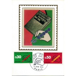 Francja 1972, Kod pocztowy. Karta maksimum