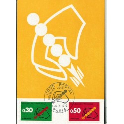 Francja 1972, Kod pocztowy. Karta maksimum