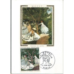 Francja 1972, Malarstwo, C. Monet. Karta maksimum