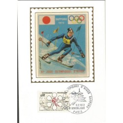 Francja 1972, Olimpiada zimowa, igrzyska, Sapporo. Karta maksimum