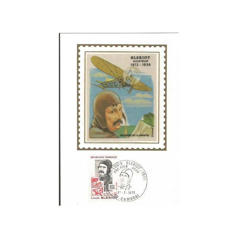 Francja 1972, P. L. Bleriot, lotnictwo. Karta maksimum