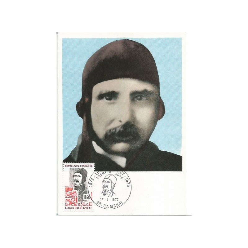 Francja 1972, P. L. Bleriot, lotnictwo. Karta maksimum
