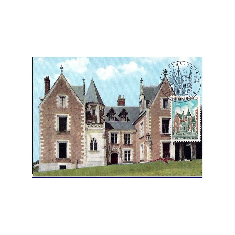 Francja 1973, Architektura, turystyka, Amboise. Karta maksimum