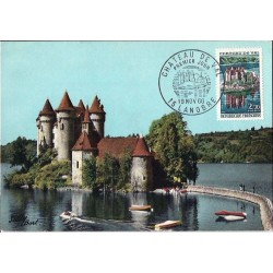 Francja 1966, Architektura, turystyka, zamek de Val. Karta maksimum