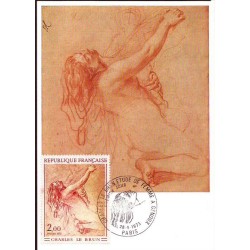 Francja 1973, Malarstwo, Ch. Le Brun. Karta maksimum
