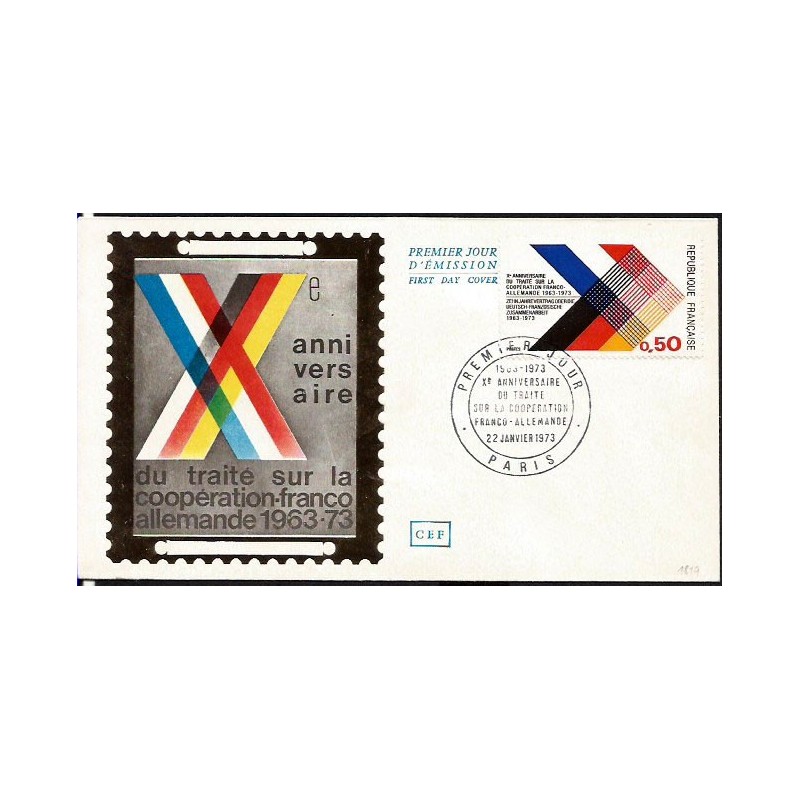 Francja 1973, Traktat Niemcy Francja 1963. FDC