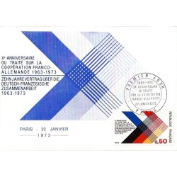 Francja 1973, Traktat Niemcy Francja 1963. Karta maksimum