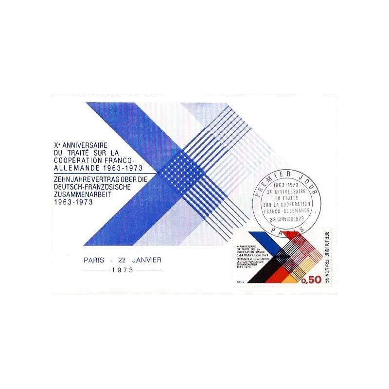 Francja 1973, Traktat Niemcy Francja 1963. Karta maksimum