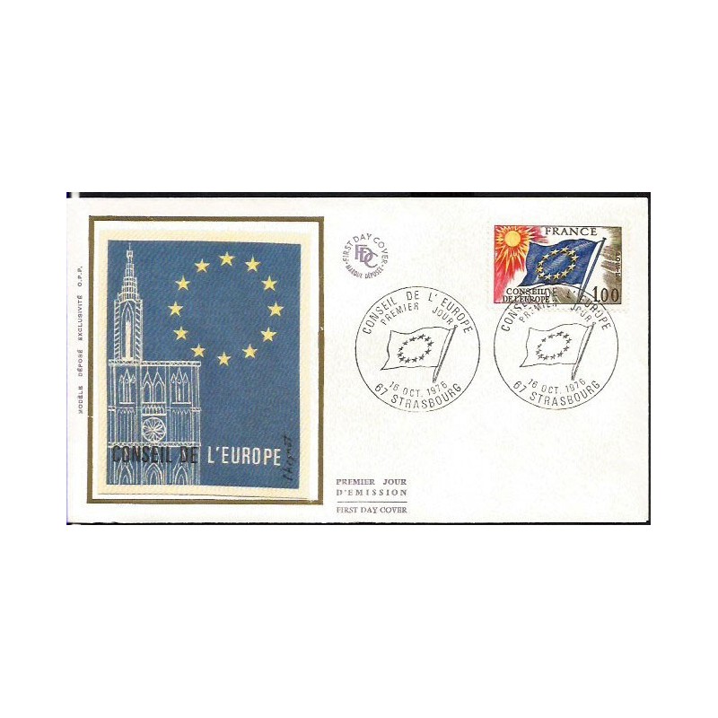 Francja 1976, Rada Europy. FDC