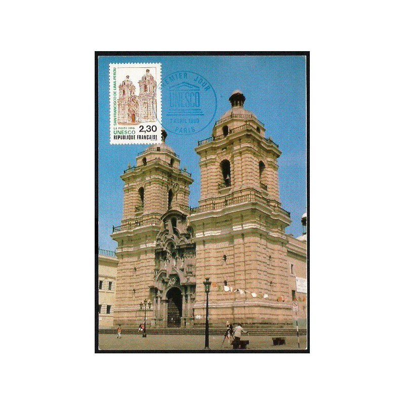 Francja 1990, UNESCO, Peru. Karta maksimum
