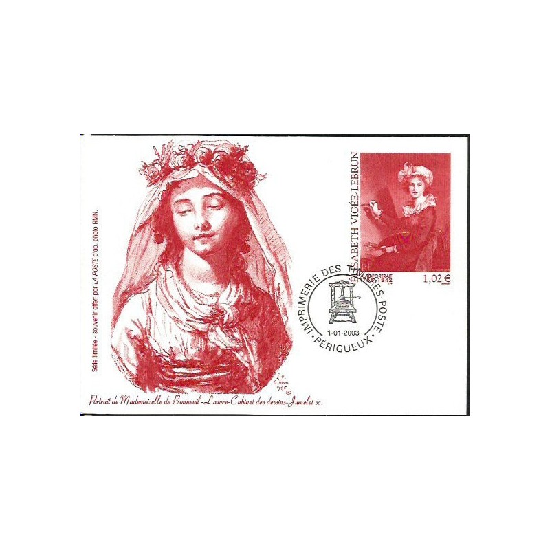 Francja 2003, Drukarnia pocztowa. Karnet