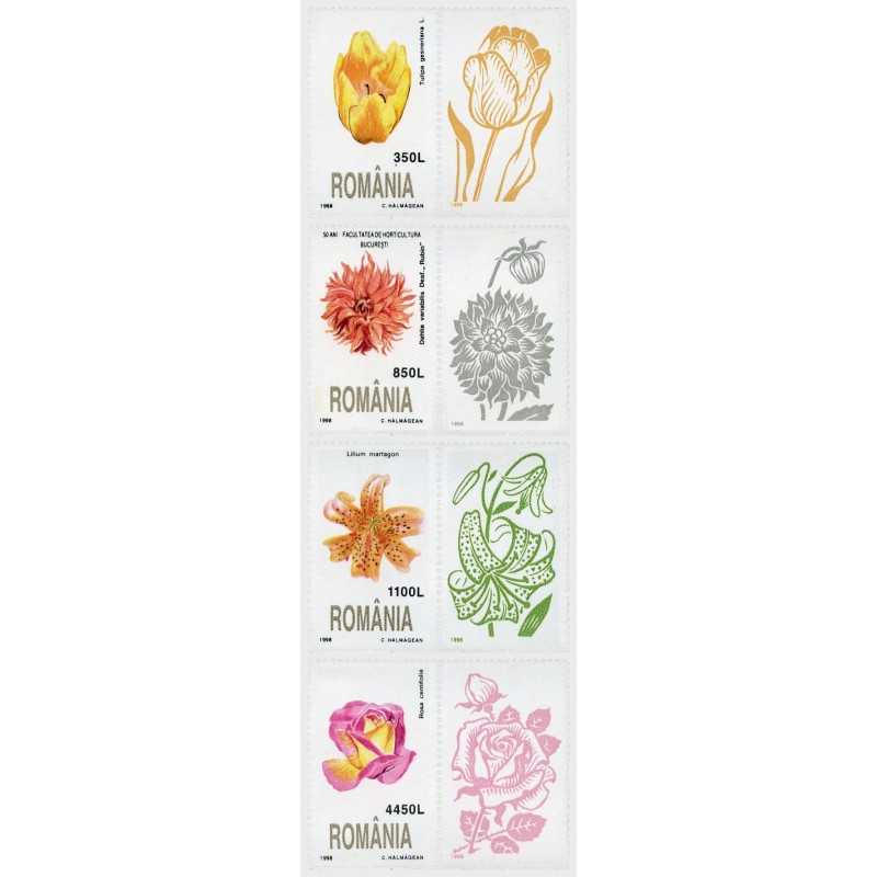 Rumunia 1998, Flora, kwiaty **