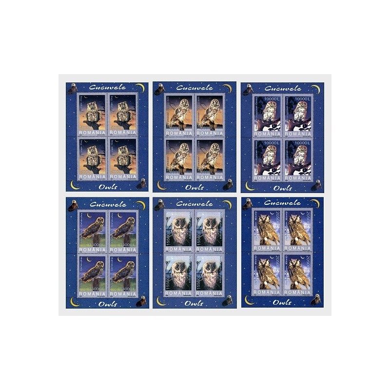 Rumunia 2003, Ptaki: sowy. Blok **