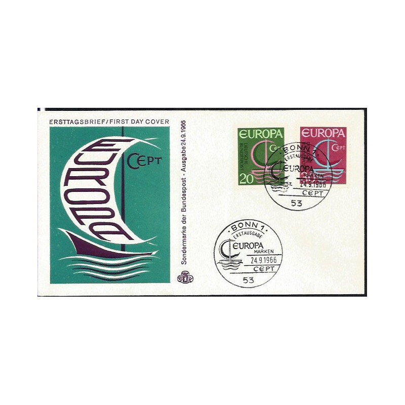 Niemcy 1966, EUROPA CEPT. FDC