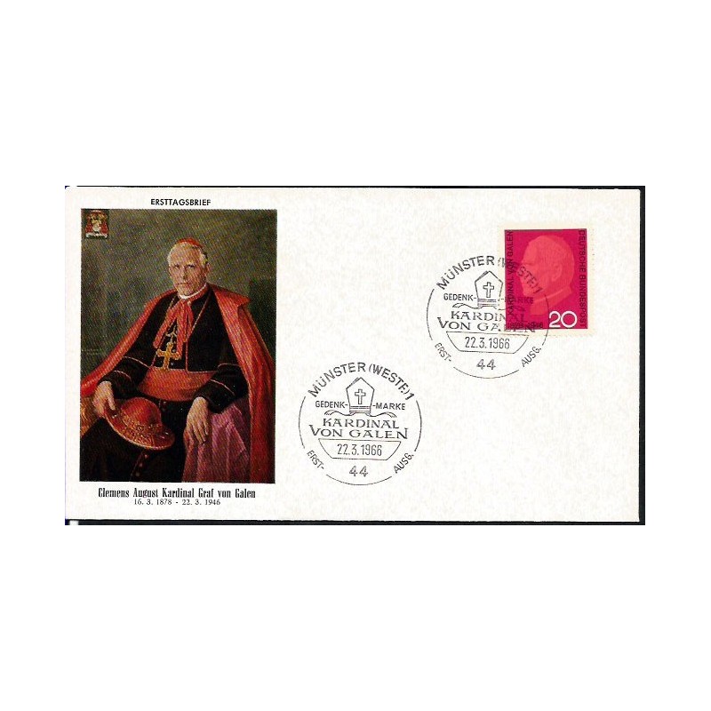 Niemcy 1966, Kardynał von Galen. FDC