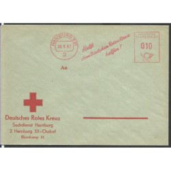 Niemcy 1967, Czerwony Krzyż. Frankatura Hamburg