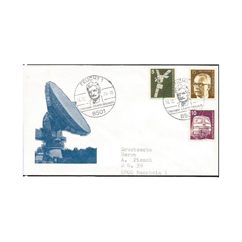 Niemcy 1976, H. Oberth, fizyka, kosmos. Feucht