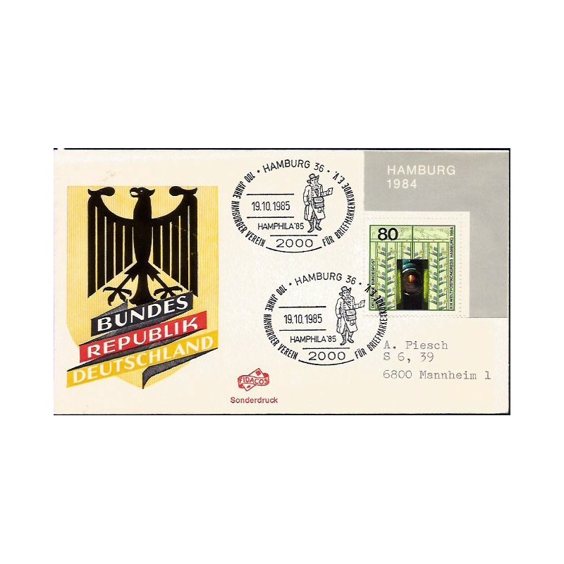 Niemcy 1985, Listonosz, poczta. Hamburg