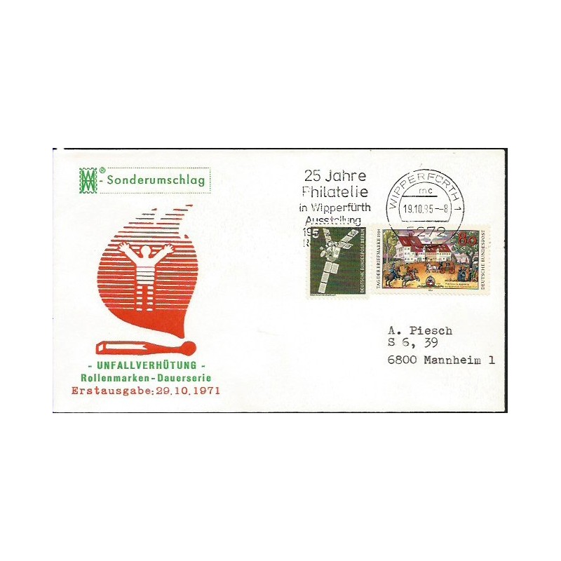 Niemcy 1985, Zapałki, pożar. Wystawa Filatelistyczna. Wipperfurth