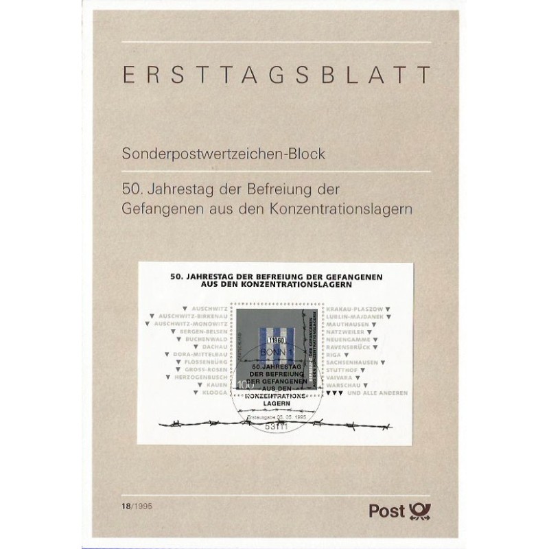 Niemcy 1995, Obozy koncentracyjne: Auschwitz, Kraków, Lublin, Stutthof, Majdanek, Warszawa. Karnet ETB