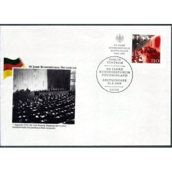 Niemcy 1999, 50 lat RFN. Ck z datownikiem FDC