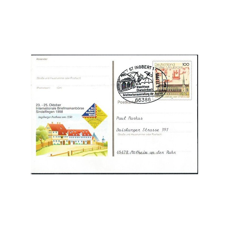 Niemcy 1999, Fauna: nietoperze. St Ingbert