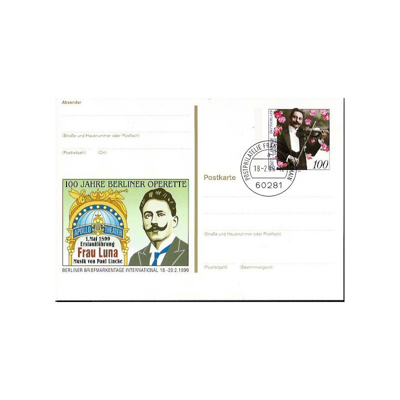 Niemcy 1999, Operetka, opera, Paul Lincke. Cp kasowana