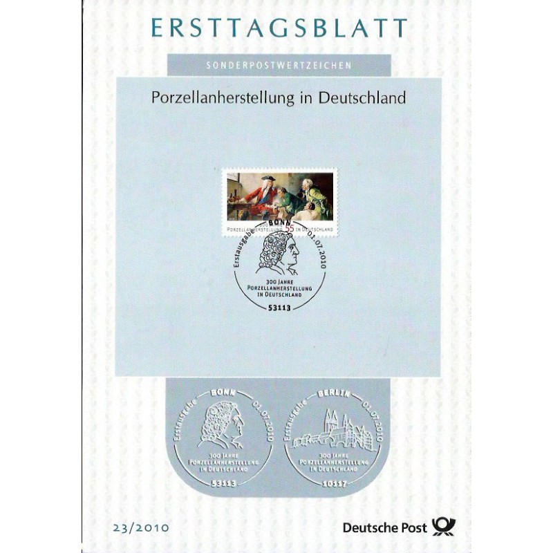 Niemcy 2010, Król August II Mocny, porcelana. Karnet ETB