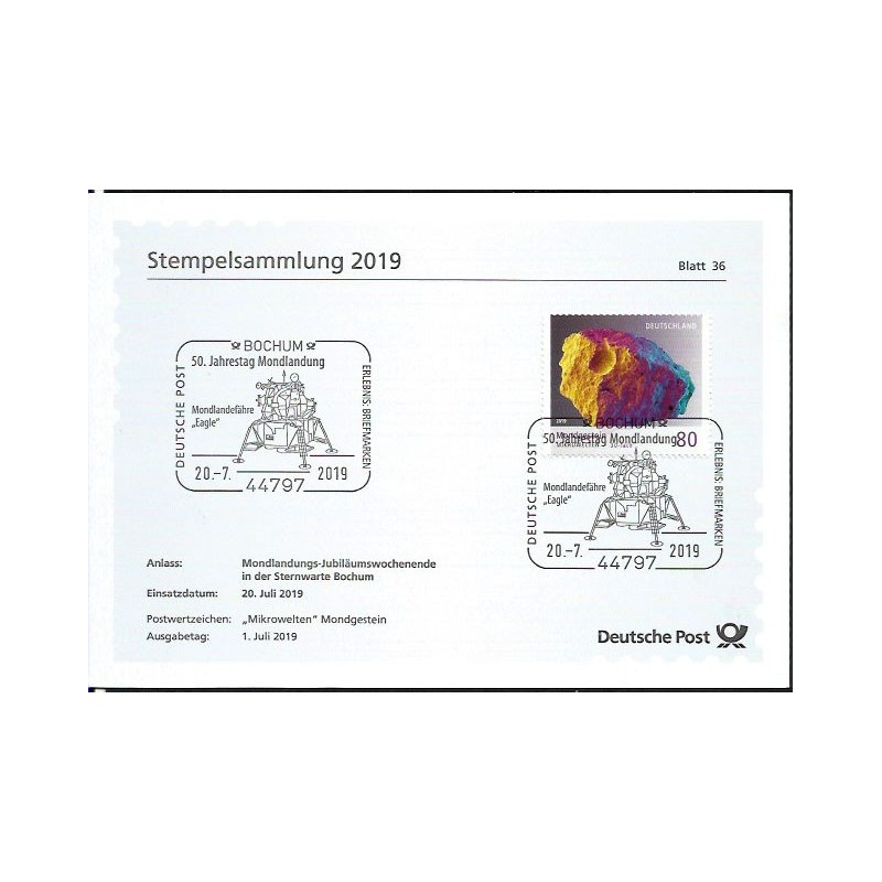Niemcy 2019, Kosmos: księżyc, lądowanie. Blatt 36/2019