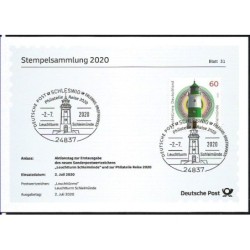 Niemcy 2020, Latarnia morska. FDC Blatt 31/2020
