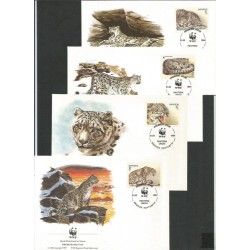 Kirgistan 1994, WWF Pantera śnieżna. FDC