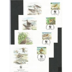 Wyspy Marshalla 1997, WWF: ptak kulik. FDC