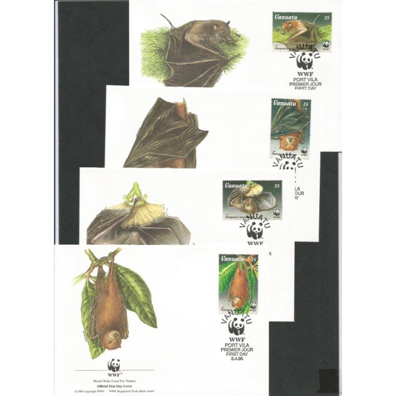 Vanuatu 1996, WWF Nietoperze. FDC