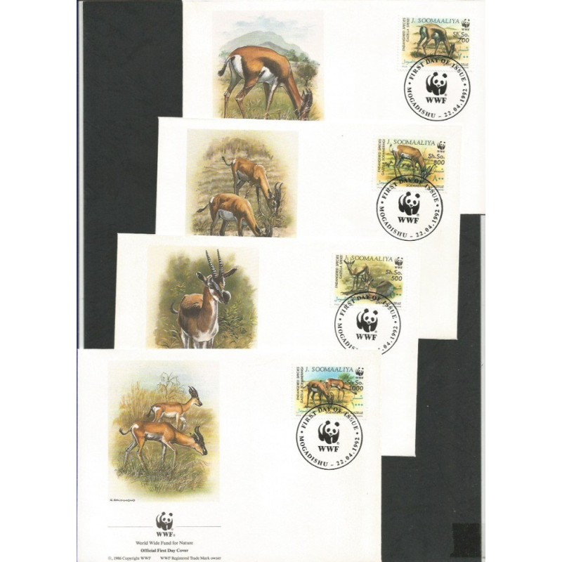 Somalia 1992, WWF: gazela. FDC