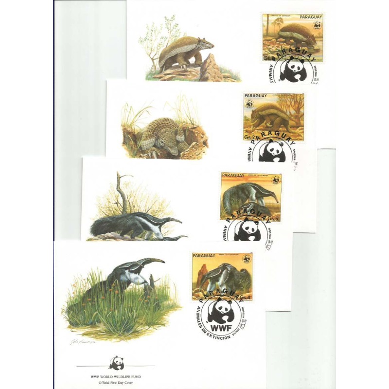 Paragwaj 1985, WWF Mrówkojad. FDC