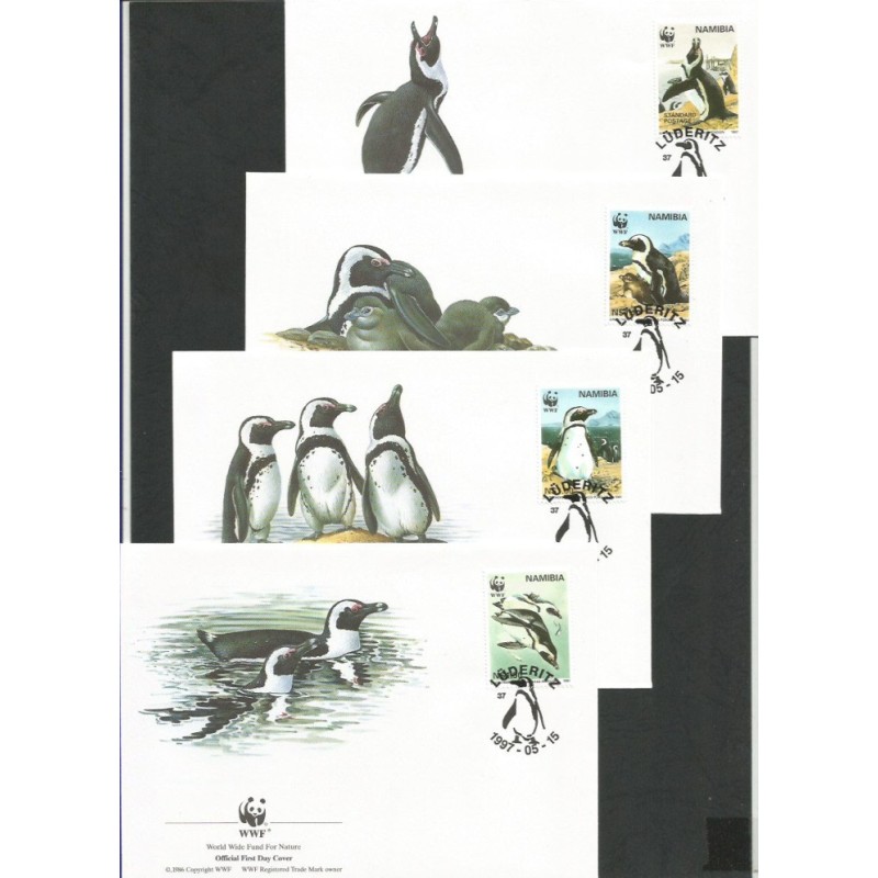 Namibia 1997, WWF Pingwin przylądkowy. FDC