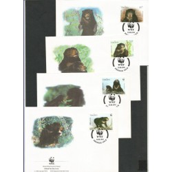 Laos 1994, WWF Niedźwiedź biruang. FDC