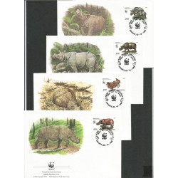 Indonezja 1996, WWF Nosorożec. FDC